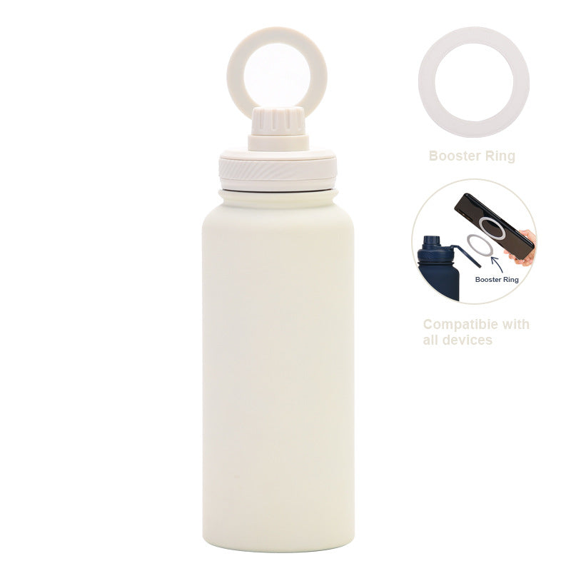 Support de téléphone magnétique et bouteille d'eau en acier inoxydable isolée