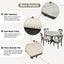 Orisfur 5 Pieces Dining Table and Chairs Set for 4 Persons Kitchen Room Solid Wood Table with 4 Chairs - Korvel