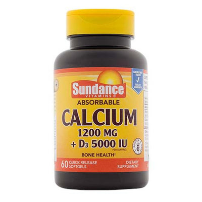 Sundance Calcium absorbable + D3, 60 gélules molles à libération rapide