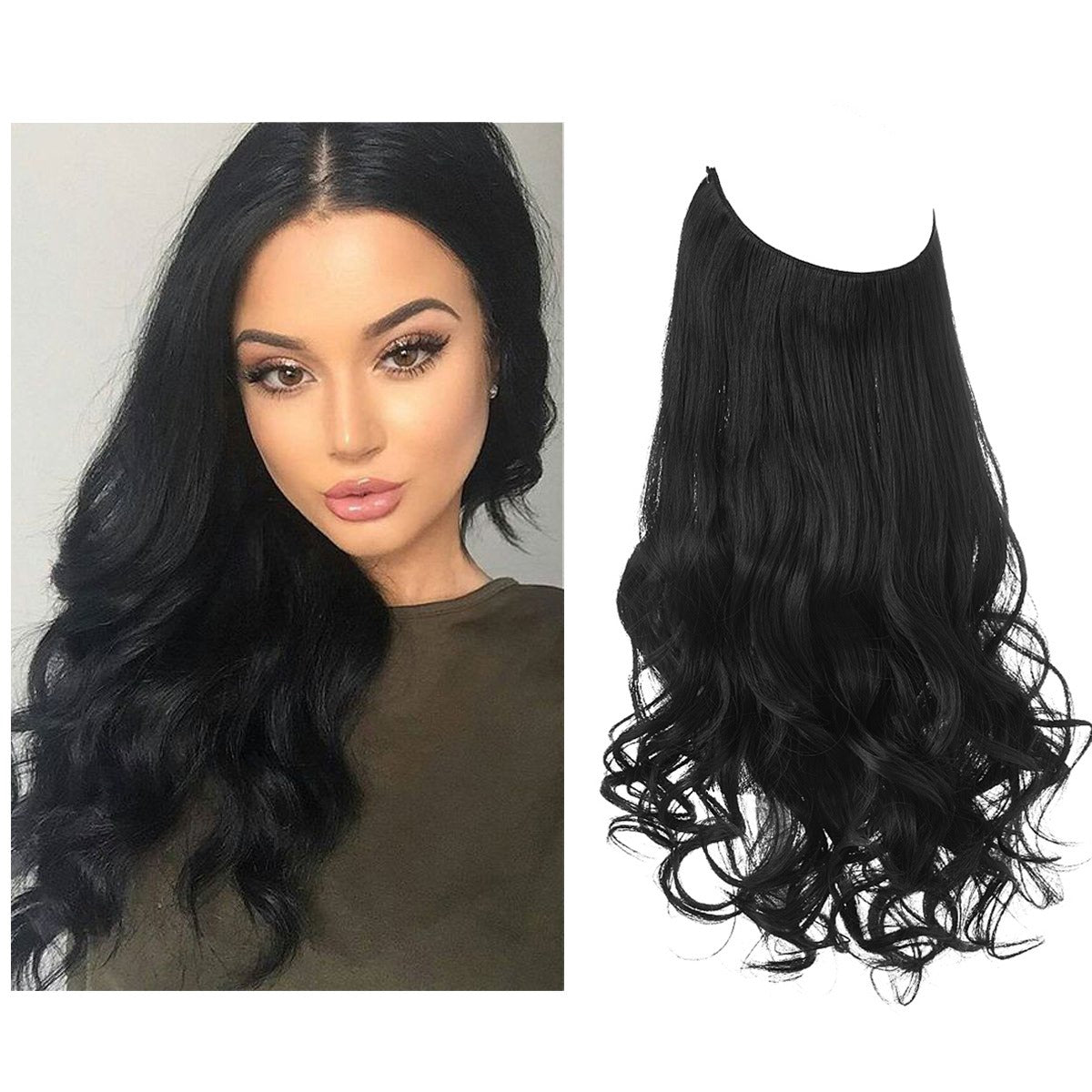 Premium Long Curly Hair Extension - High Temperature Silk