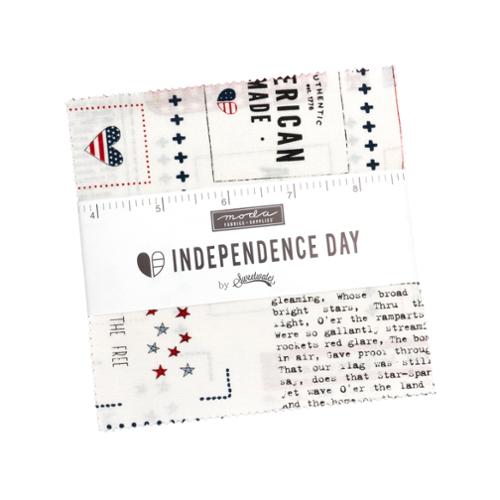 Independence Day Charm Pack - 42 Assorted Cotton Squares