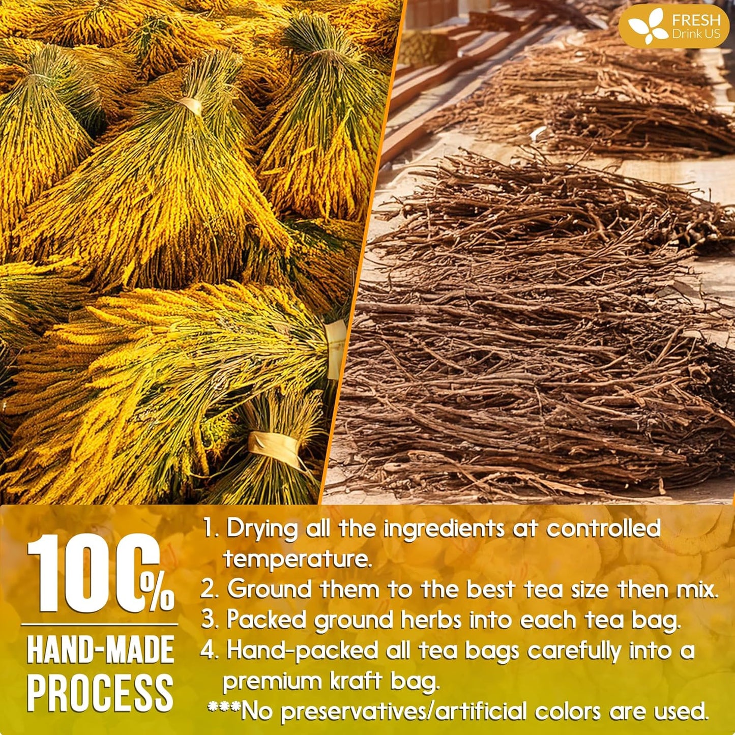 Bolsitas de té de regaliz y gordolobo premium. 100 % natural, mezcla de hojas de gordolobo y raíz de regaliz. 