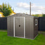 8ft x 6ft Outdoor Metal Storage Shed with Window Grey(W540S00016) - Korvel