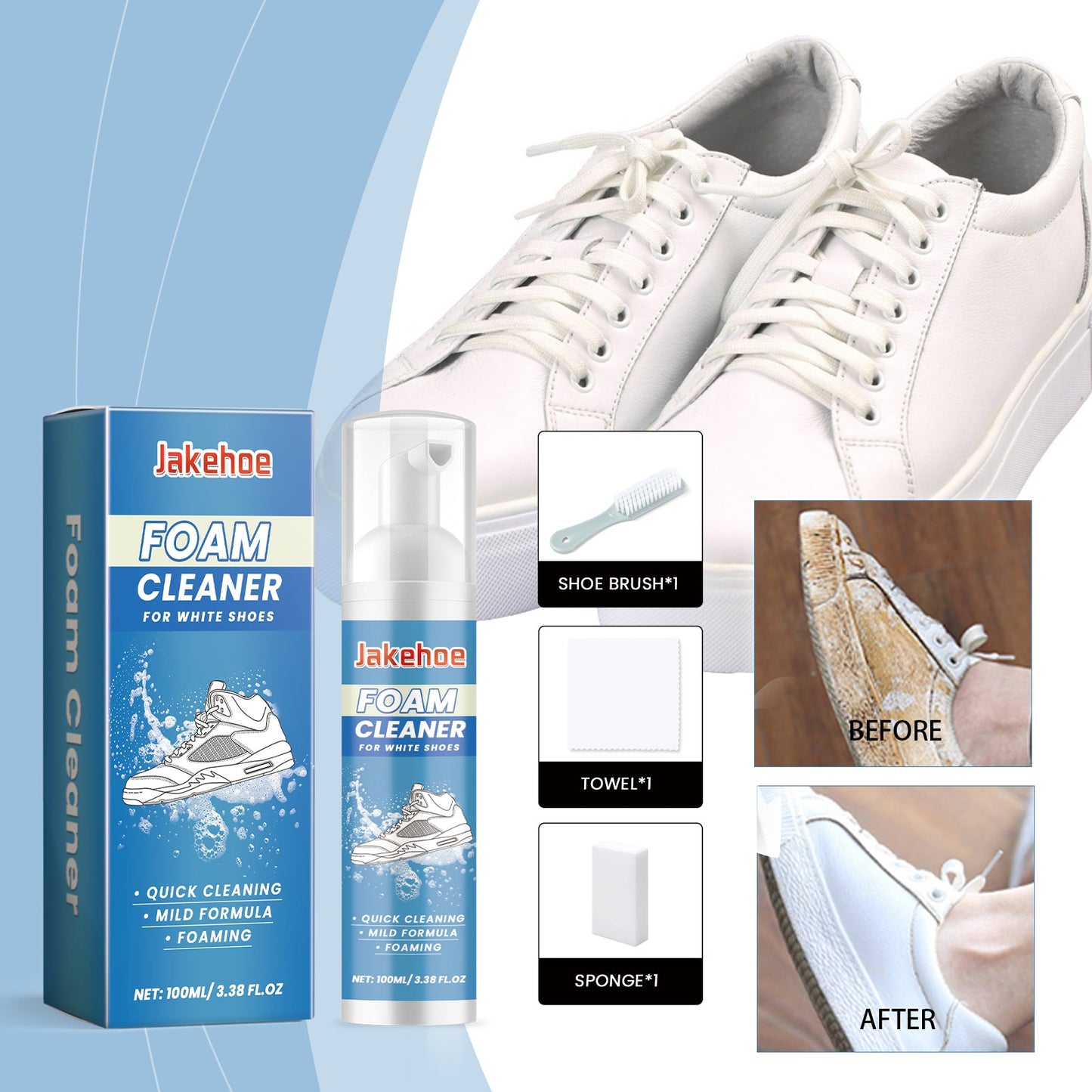 Shoe Cleaner Kit Foam Cleaning Decontamination Multi-Functional Sneaker Cleaning Household Items - Korvel