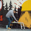 Work Platform Aluminum Portable Bench Folding Ladder ANSI Capacity 225 LBS 40" - Korvel