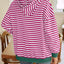 Sudadera con capucha a rayas suelta y casual