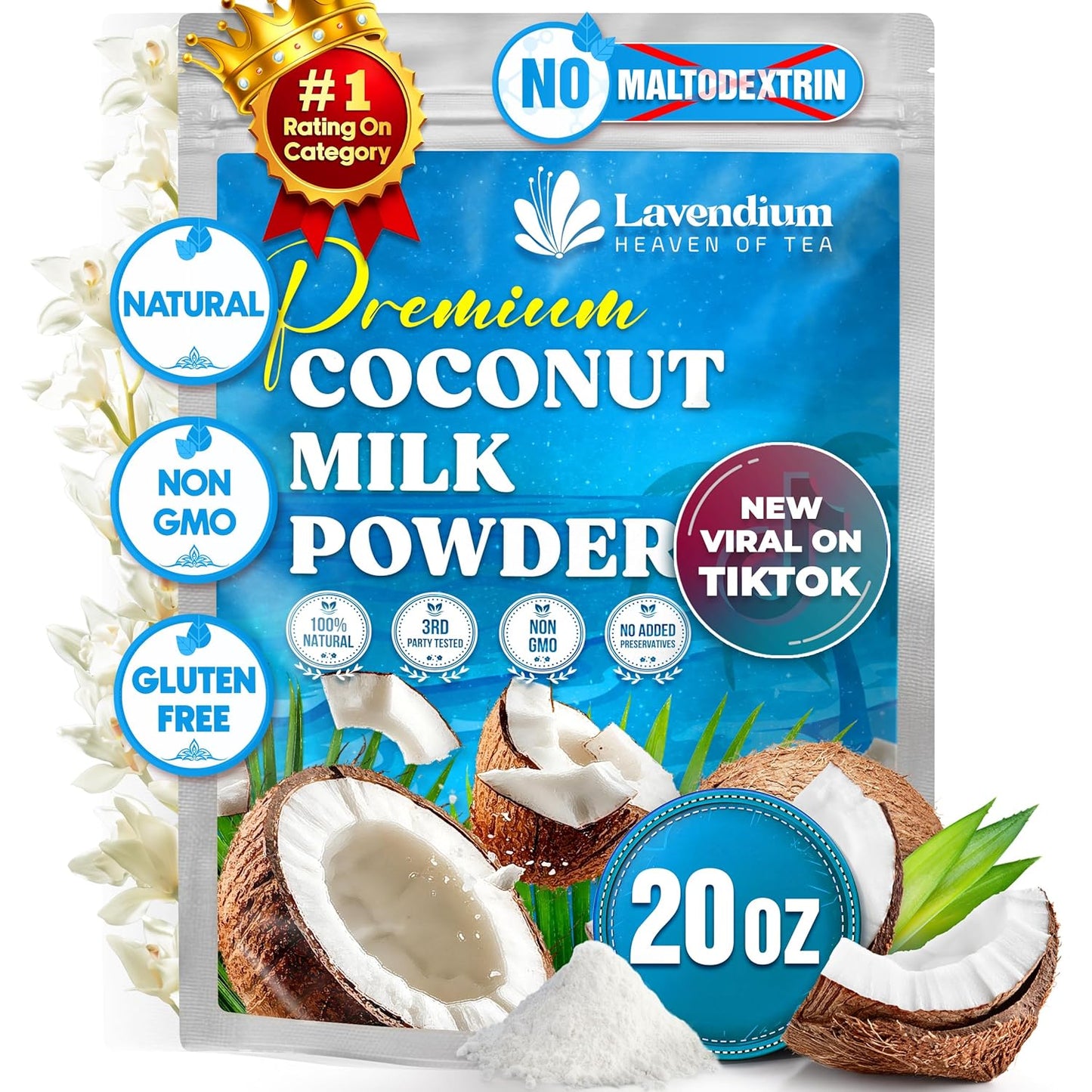 20oz Coconut Milk Powder - 100% Natural & Unsweetened