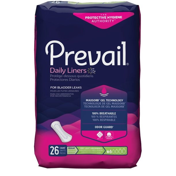 Prevail Daily Pads - Very Light Absorbency, Regular Size (12x26 Ct)