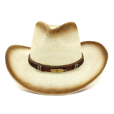 Western Spray Paint Straw Cowboy Hat