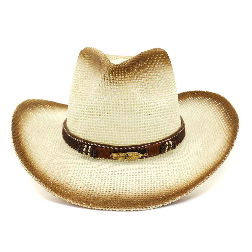 Western Spray Paint Straw Cowboy Hat