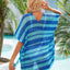 Tassel Openwork Striped V-Neck Cover Up - Korvel