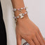 Small Fresh Butterfly Combined with Gold Bracelet Set, Rural Style Multi Element Pearl Bracelet - Korvel