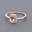 0.82 Carat Morganite and Diamond 14K Rose Gold Engagement Ring