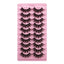 10 Pairs Of Messy Thick Imitation Mink Hair False Eyelashes 3D Stereo Realistic European And American Fried Hair False Eyelashes - Korvel