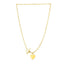 Collar de Toggle de Oro Amarillo de 14k con Charm de Corazón