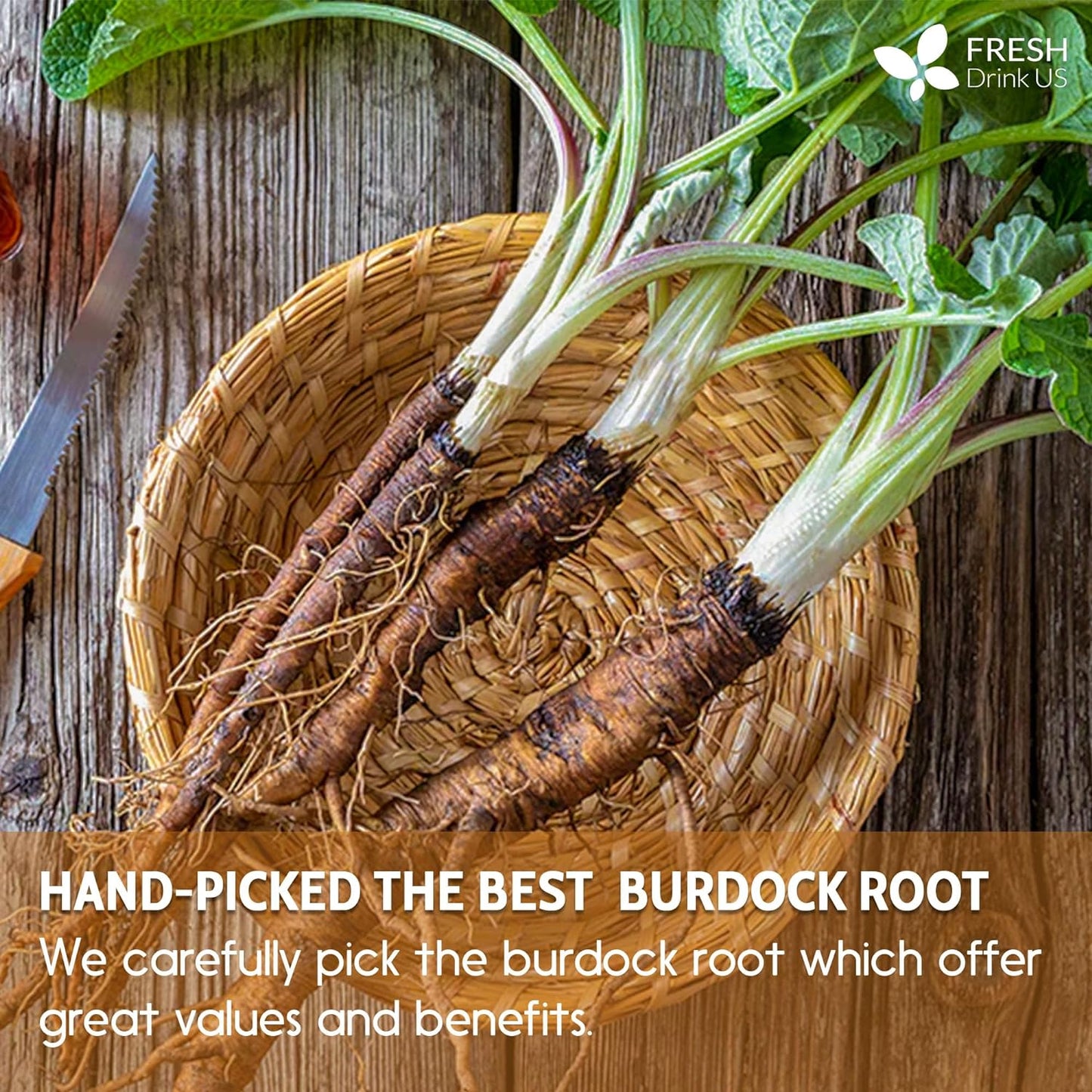 100% Natural Burdock Root Tea Bags - Vegan & Caffeine-Free