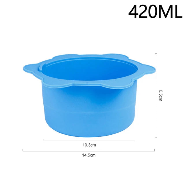 Wax Warmer Heat-resisting Replacement Silicone Bowls Hair Removal Wax With Stirring Stick Non-Stick Pan Hair Removal Tool - Korvel