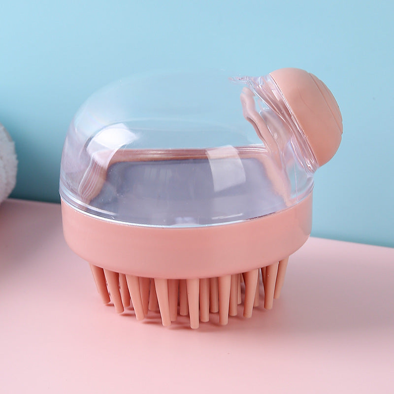 Hair Wash Comb Clear Brush Fluid Press Scalp Massage Bath Cleaning Shower Brush Home Shampoo Scrubber - Korvel