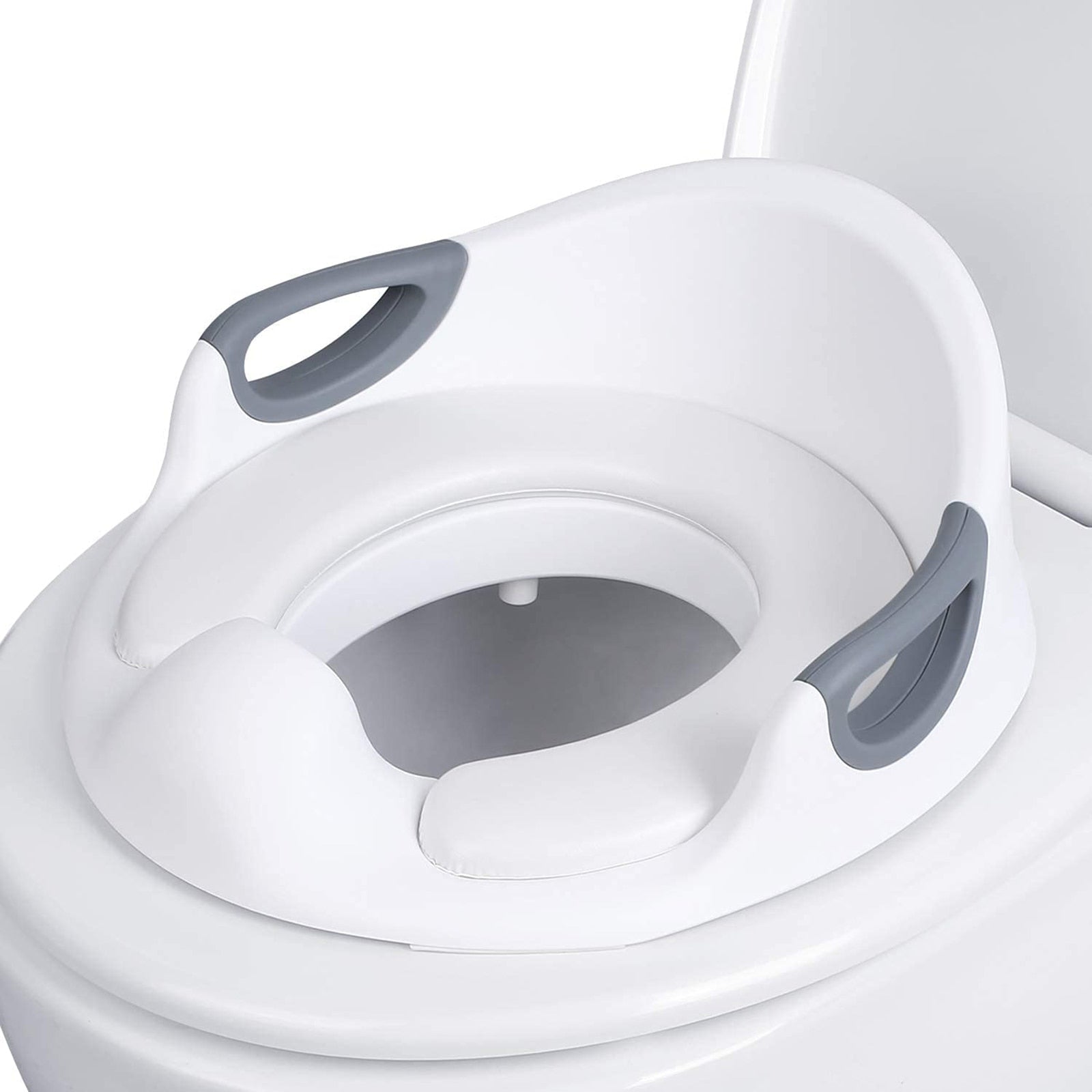 Toilet Seats for Children Baby Handles Backrest Baby Unisex Potty Training Urinal Portable Commode Pew Ring Home Supplies - Korvel