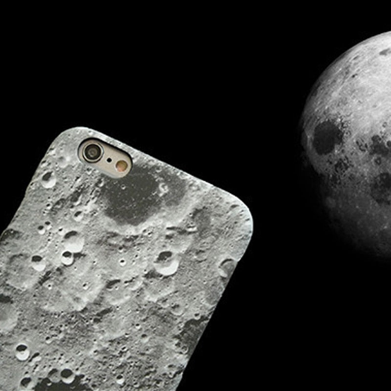Coque iPhone X Texture Surface Lunaire - Housse de Protection Premium