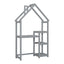 House-shaped Wooden writing Desk,Kids study Table,Bookshelf & Toy Storage,Grey - Korvel