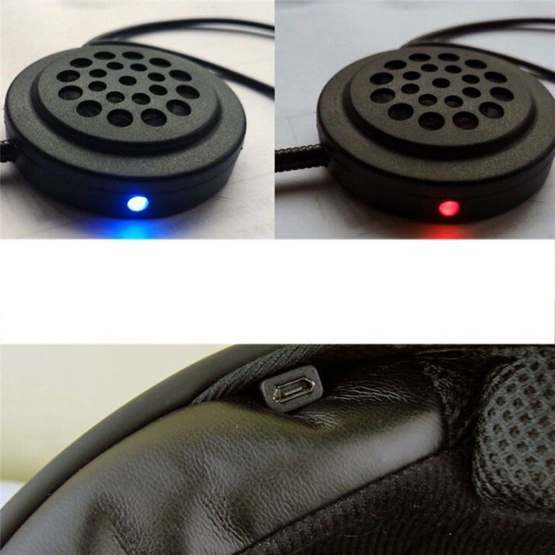 MH01 Motor Wireless Bluetooth Headset Motorcycle Helmet Earphone Headphone Dual Stereo Speaker Handsfree Music For MP3 MP4 phone - Korvel