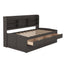 Twin Size Wooden Captain Bed with Storage and Trundle - Antique Gray