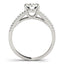 14k White Gold Split Shank Round Diamond Engagement Ring
