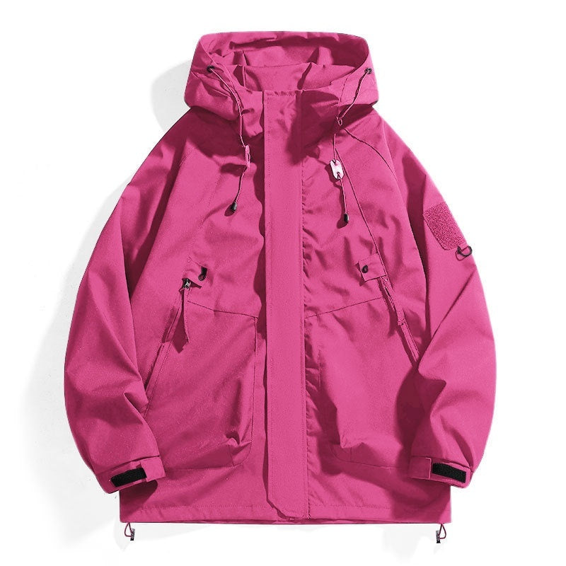 Loose Cargo Waterproof Jacket Coat with Hood