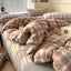 Cotton Dyed Washed Cotton Bedding Set Pure Cotton A Class Flat Sheet Quilt Cover Fitted Sheet Quilt Cover Three-Piece Set Striped - Korvel
