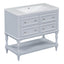 36" Blue Bathroom Vanity Cabinet with Sink Combo
