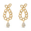 Pendientes de gota de diamante de plata esterlina chapada en oro amarillo de 14K