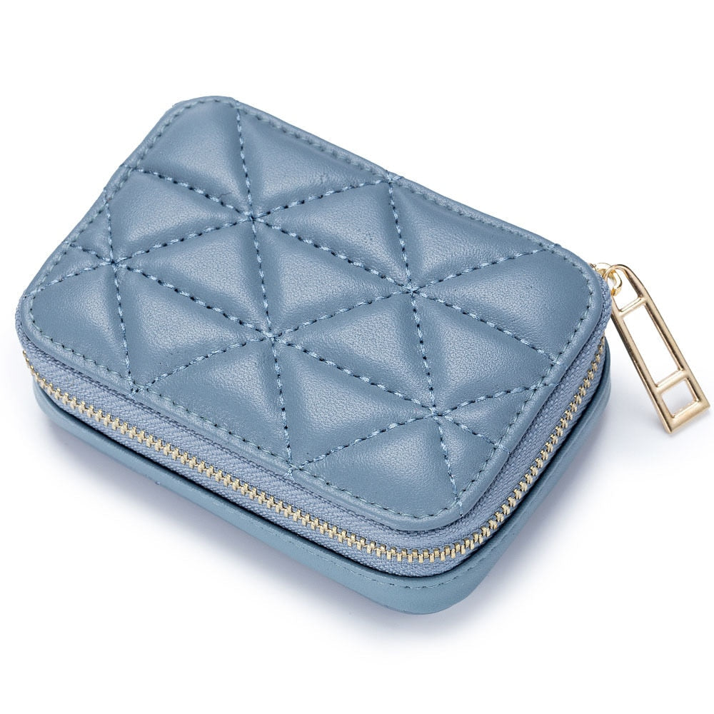 Premium Portable Lipstick Case with Mirror - Genuine Leather