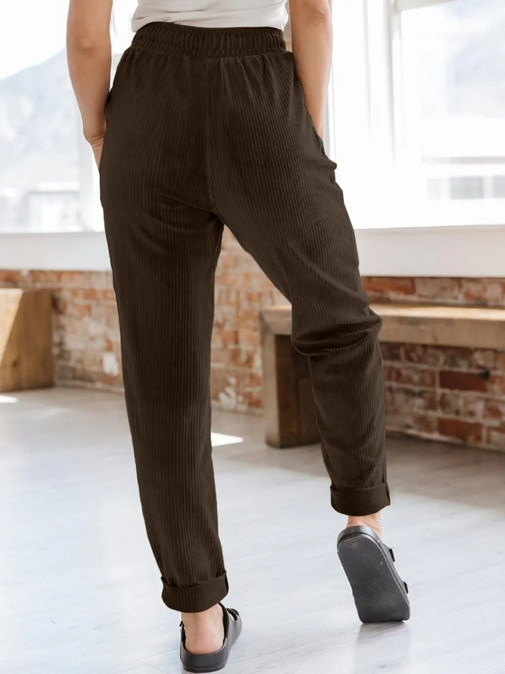 Drawstring Pants with Pockets - Korvel