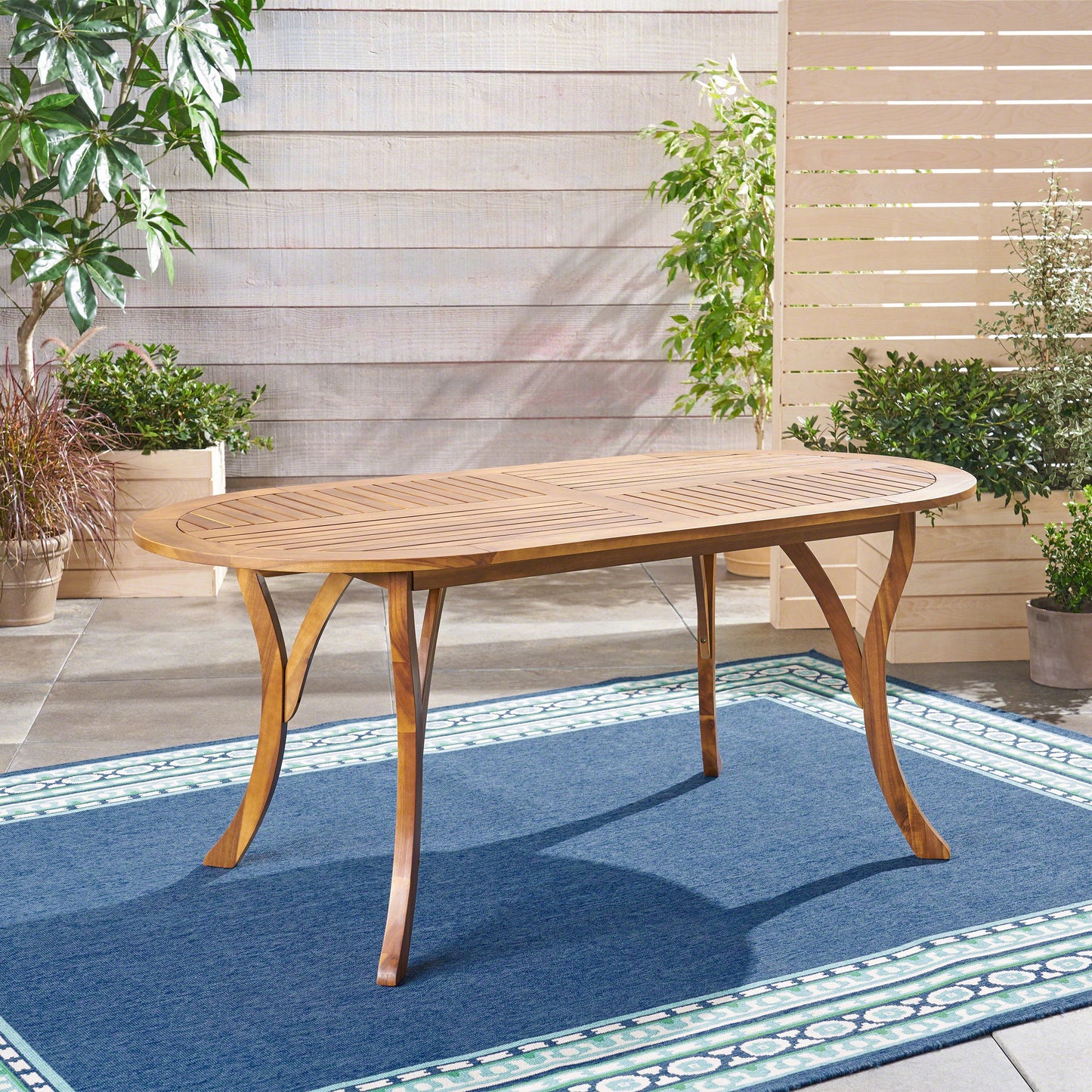 Acacia Wood 70" Dining Table - Korvel