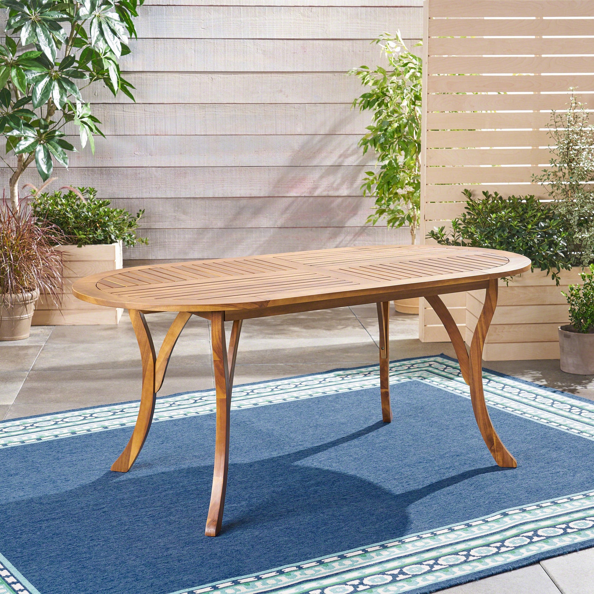 Acacia Wood 70" Dining Table - Korvel