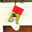 Christmas Socks Gift Bag Linen Santa Claus Embroidery Christmas Socks Christmas Gifts Christmas Pendants - Korvel