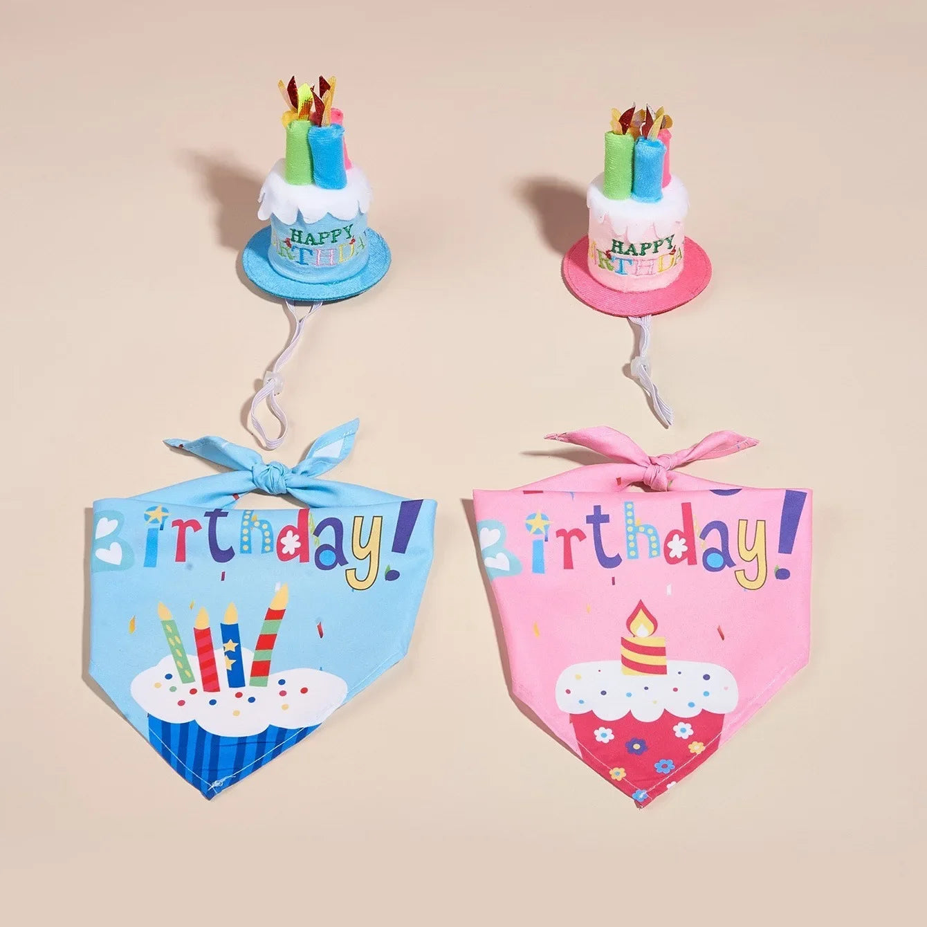 Dog Happy Birthday Decoration Dog Costume Hats Bowknot Bandana Neckerchief Bibs Banners Party Cat Dog Pets Accessories Perros - Korvel