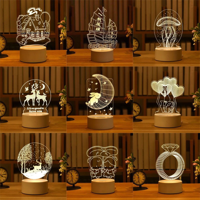 3D LED Night Light - Creative Table Lamp for All Occasions