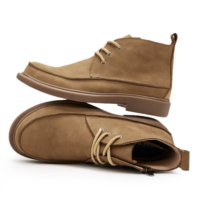 Vintage-Inspired Outdoor Zipper Work Boots - Korvel