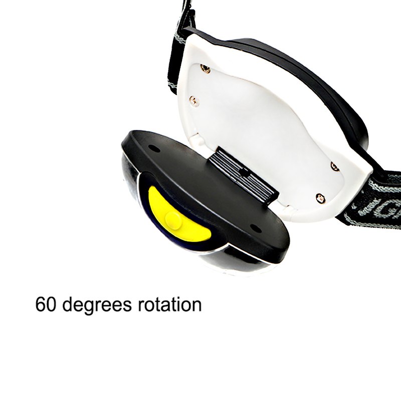 LED Headlight Head Bike Lamp Light Infrared Ray Mini Waterproof 800Lm 3 Modes 3xAAA battery Headlamp With Headband - Korvel