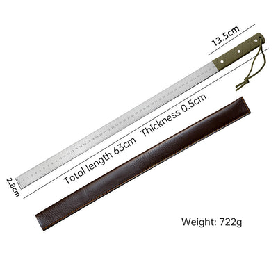 20 - Inch Dual - Scale Stainless Steel Ruler, thickened quenched steel, with random lanyard, great for drawing & measuring. - Korvel