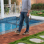 Acacia interlocking deck tile grid pattern, 10 pieces of 12 inch x 12 inch square brown Acacia hardwood outdoor flooring - Korvel