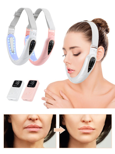 Remote Control Micro Current Color Light Face Slimmer With Five Modes Patch Pulse Massager EMS Tight Lift V-Face Instrument - Korvel