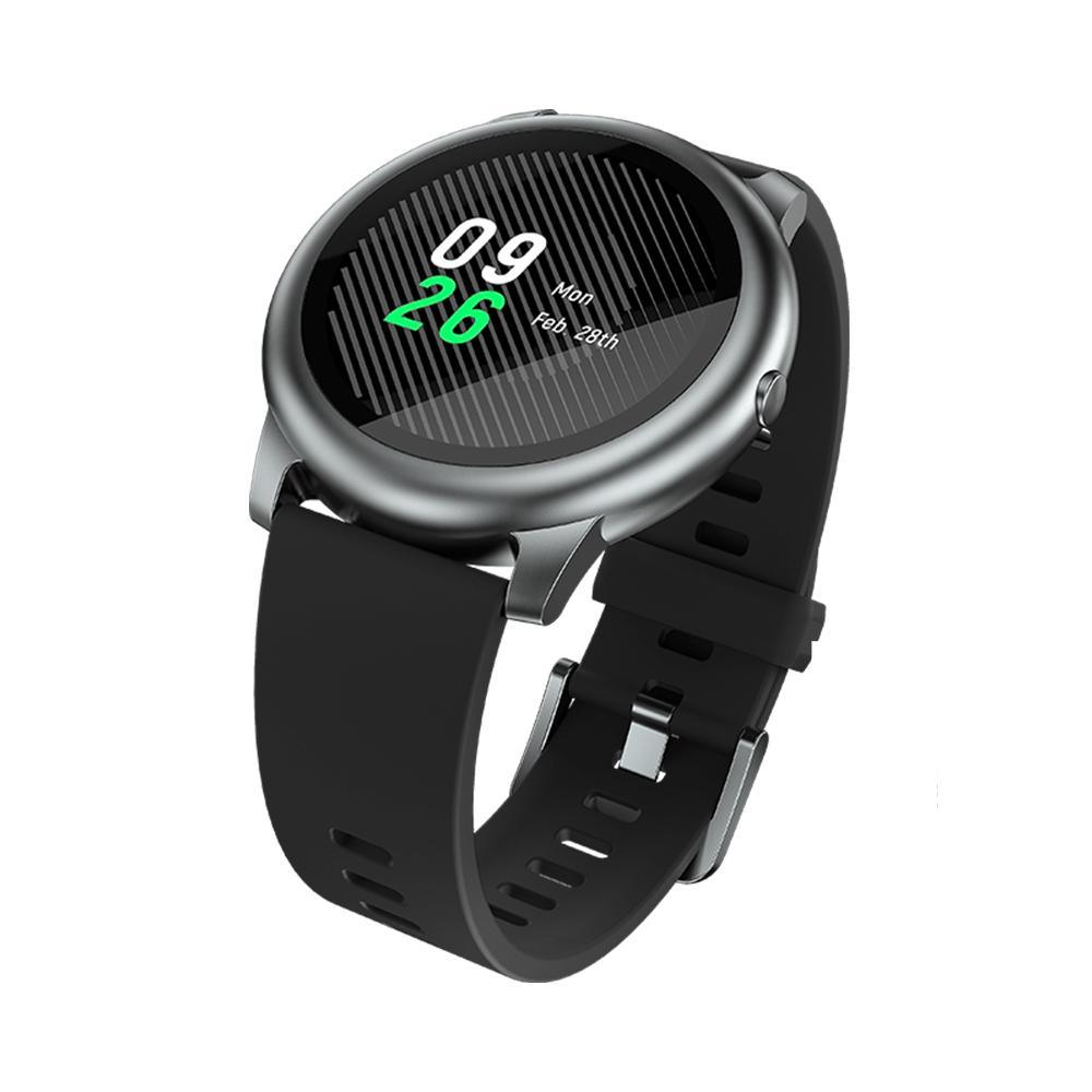 Montre intelligente solaire STEVVEX - Sport métal avec moniteur de fréquence cardiaque