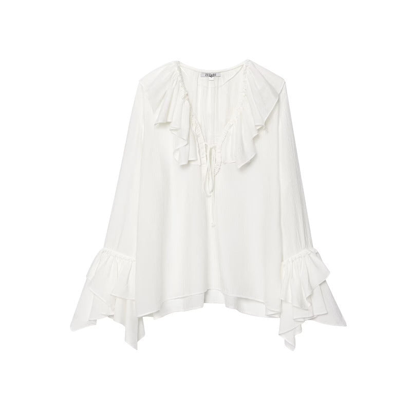 Women's Casual Long Sleeve Layered Decorative Shirt