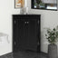Black Triangle Bathroom Storage Cabinet with Adjustable Shelves