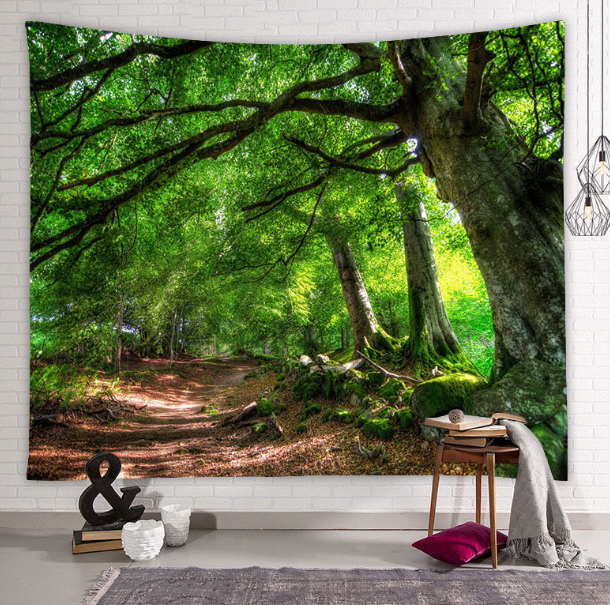 Beautiful Natural Forest Printed Large Wall Tapestry Wall Art Decor - Korvel