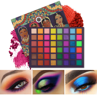UCANBE 48 Colors Exotic Eyeshadow Palette Shimmer Matte Color Stage Eye Makeup Palette - Korvel