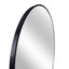 Miroir de Salle de Bain Rond en Métal Noir Élegant de 24 Pouces
